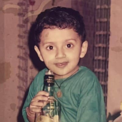 Sooraj as a baby